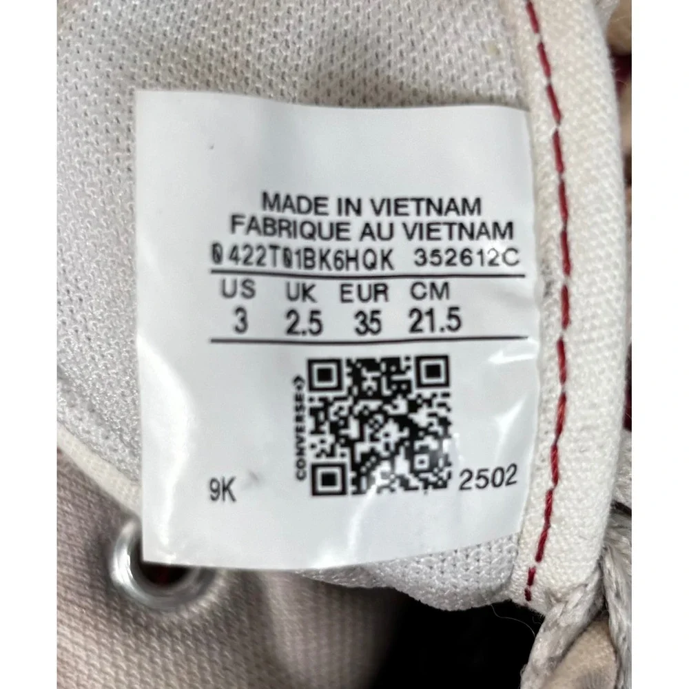Converse Chuck Taylor All Star Kids Size 3 Maroon‎ High Top Sneakers - Picture 7 of 7